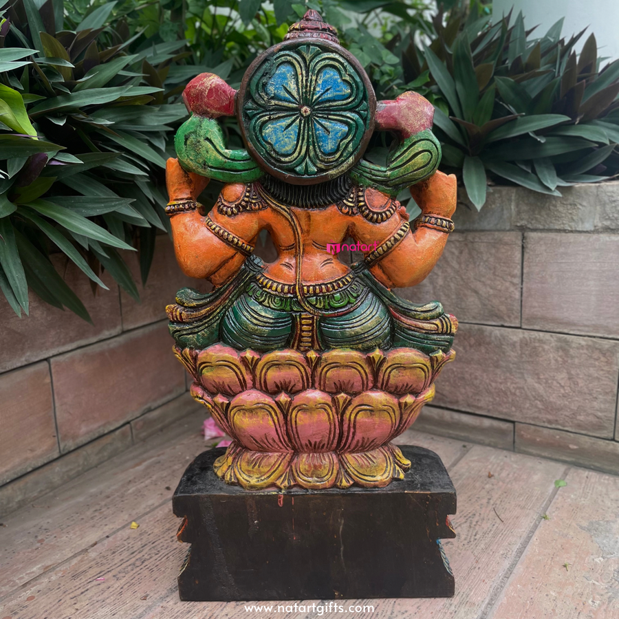 Wooden Lakshmi Idol