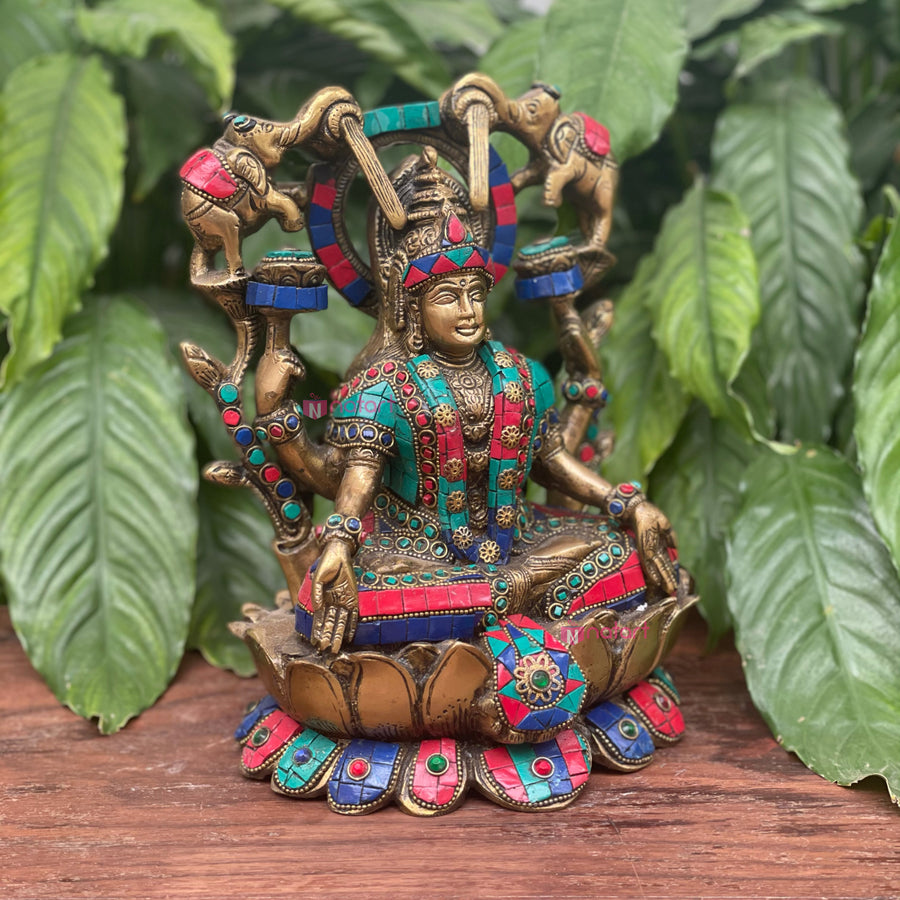 Brass Gajalakshmi Idol